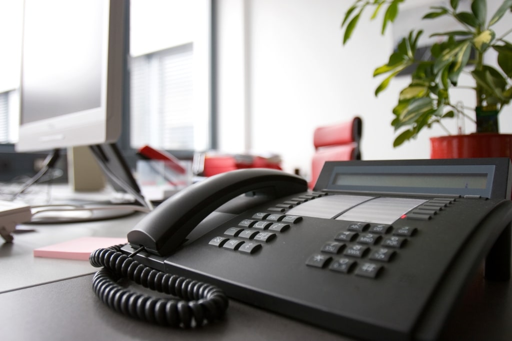 voip solutions - phone on desk